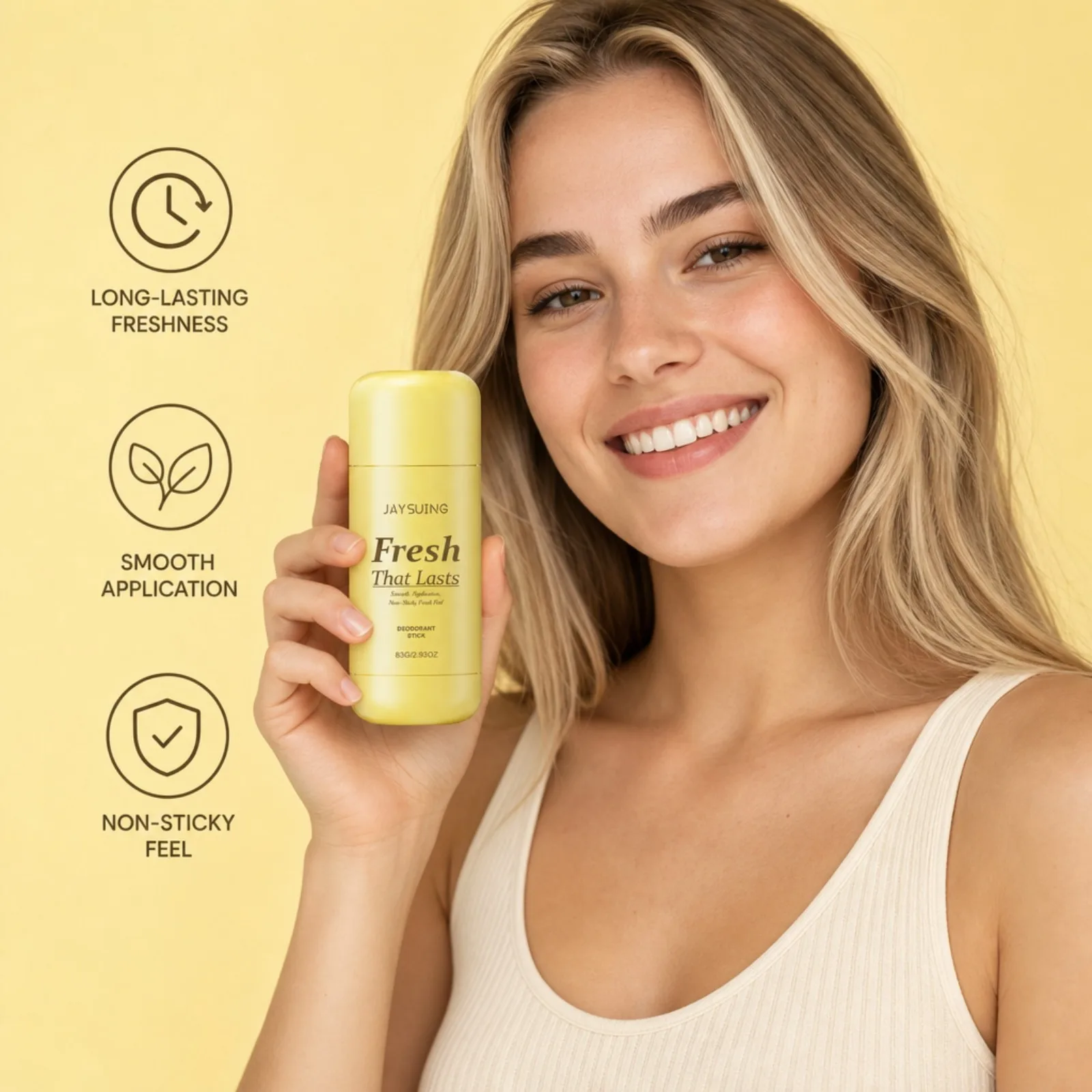 Kojic Acid & Turmeric Perfumed Stick for Women & Men Fresh Deodorant All-Day Odor Protection Underarm Skincare