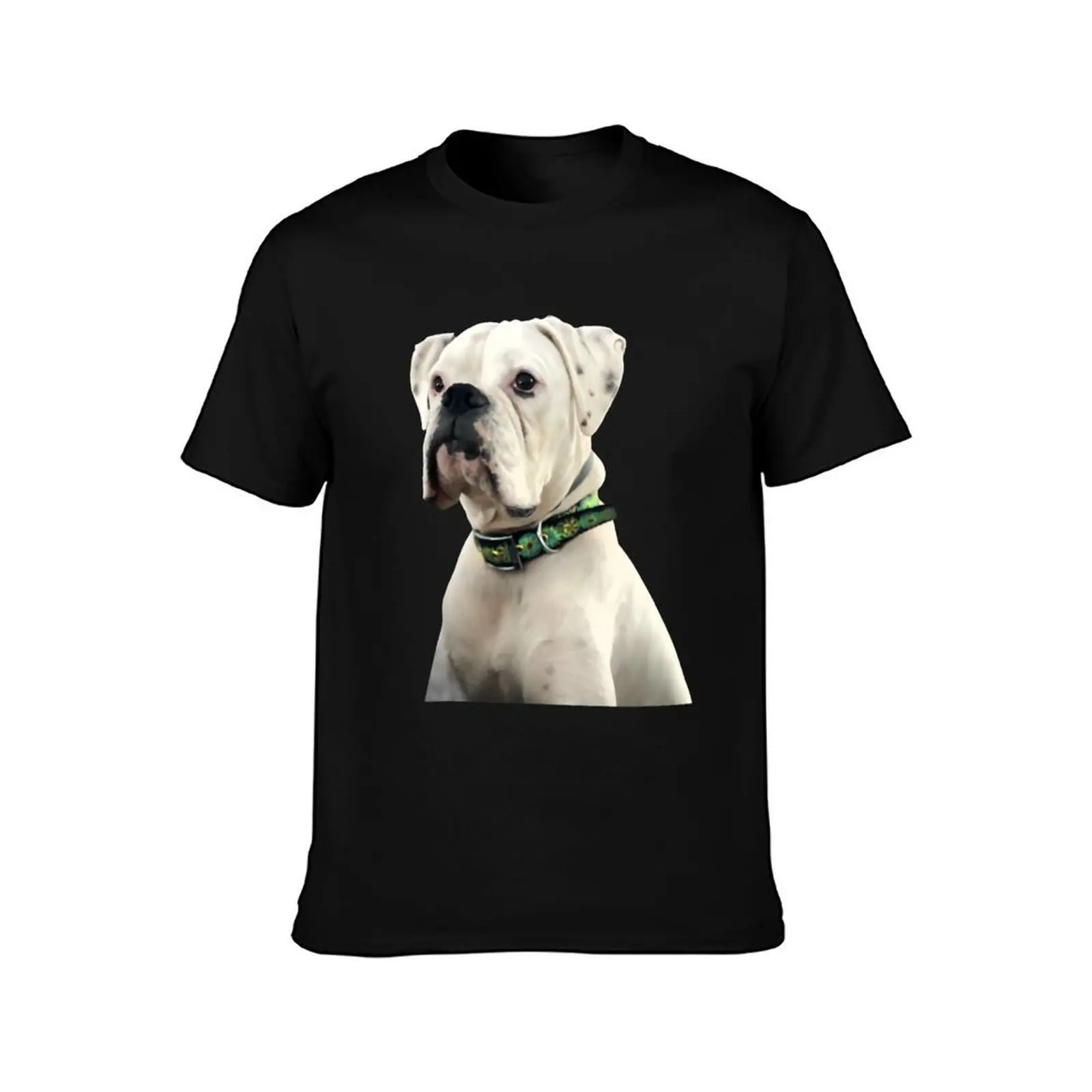 White Boxer T-Shirt Casual Loose Fit Summer Tee Shirt T-Shirt