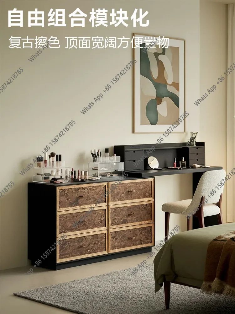 X Medieval Dresser Chest Integrated Corner Makeup Table Bedroom Storage Bedside Cabinet