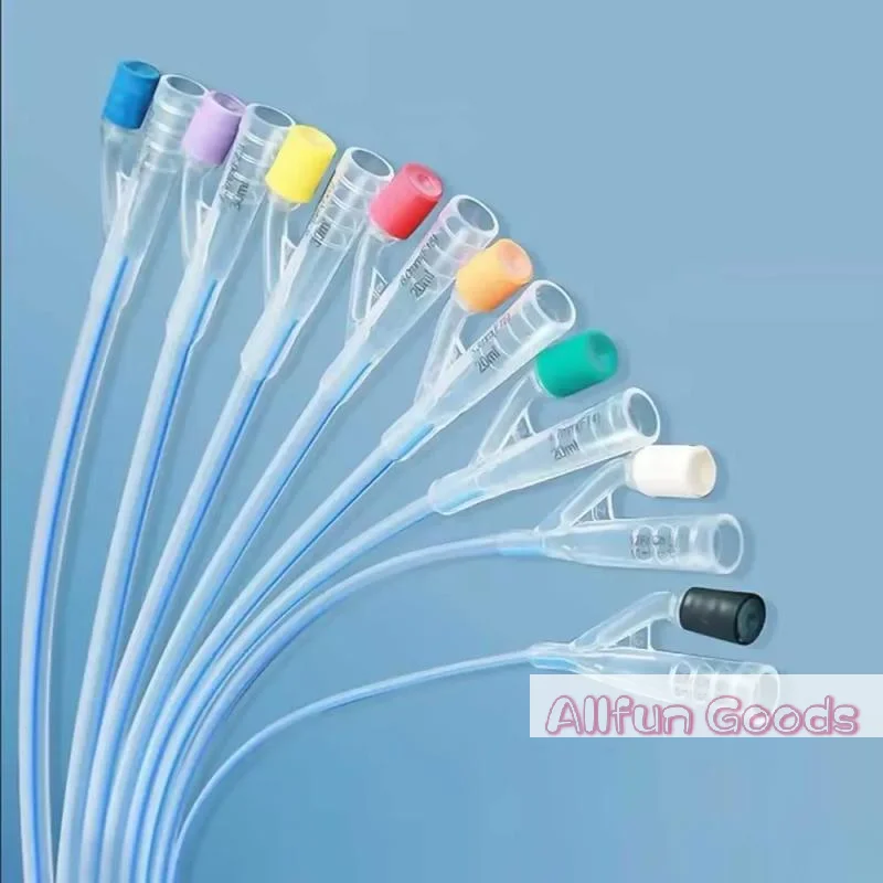 [TG835]1 Piece 2 Way 3 Way Urinary  Disposable  Silicone Foley Catheter Flushing Tube Teaching Consumables