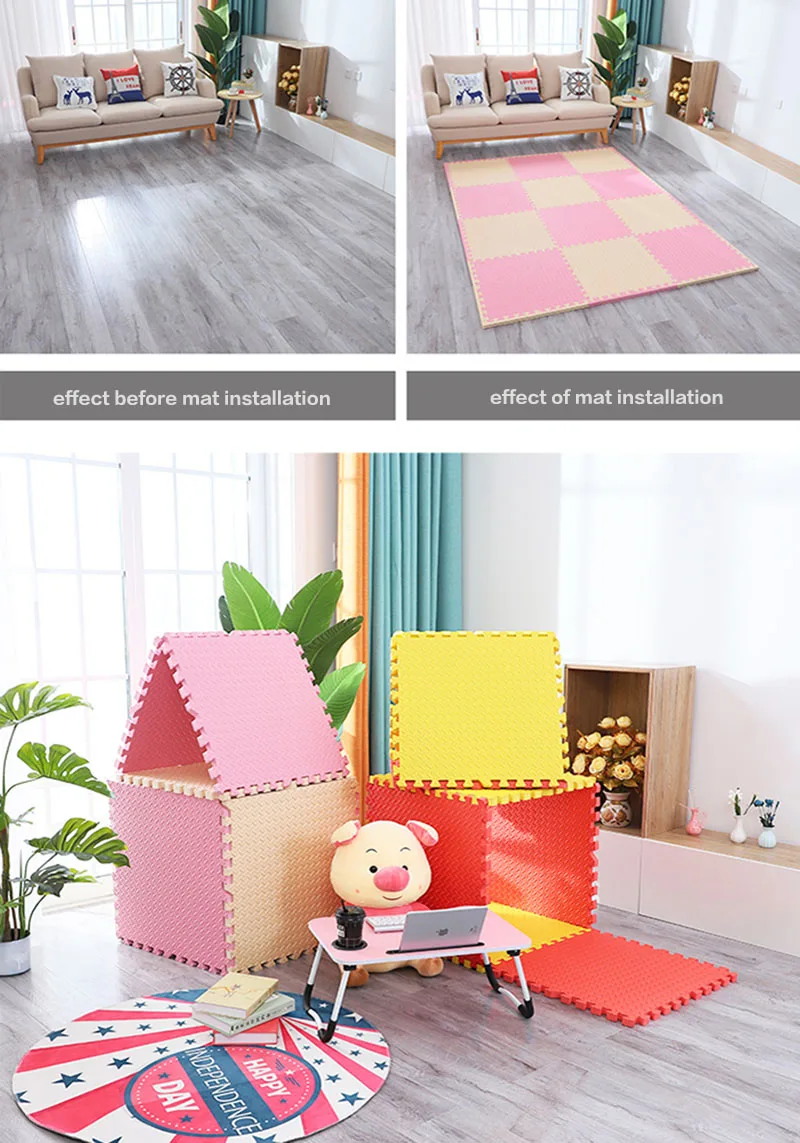 Children's Puzzle Mats Play Mats Children Stitching Foam Mats Carpet Floor Tiles Toy Carpets Soft Carpet Floor Mats EVA 1cmThick