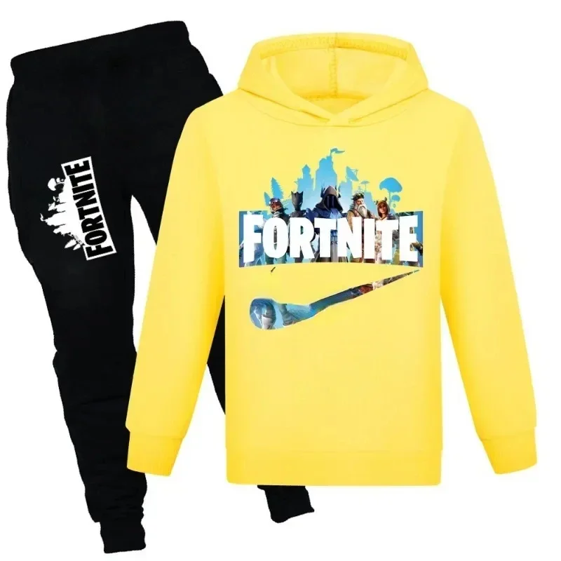 Fortnite Kids Clothes Sweatshirt and Casual Pants Set Spring Autumn Girls Boys Clothes of Ages 2-16