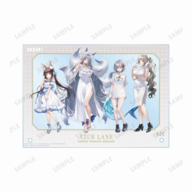 

Japan Armabianca Goods Azur Lane Summer Acrylic Slate Postcard