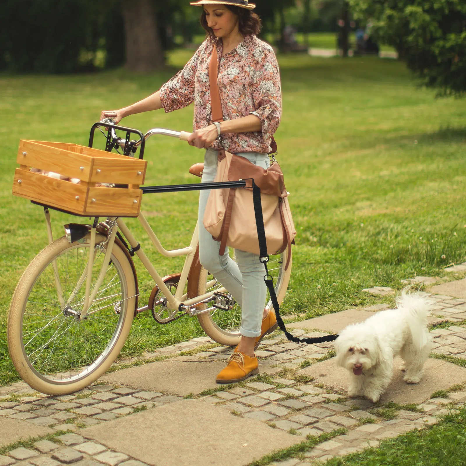 

1Set Outdoor Pet Dog Hauling Rope for Bike Riding Sturdy Dog Pulling Leash with Comfortable Handle for Walking Travel Hiking