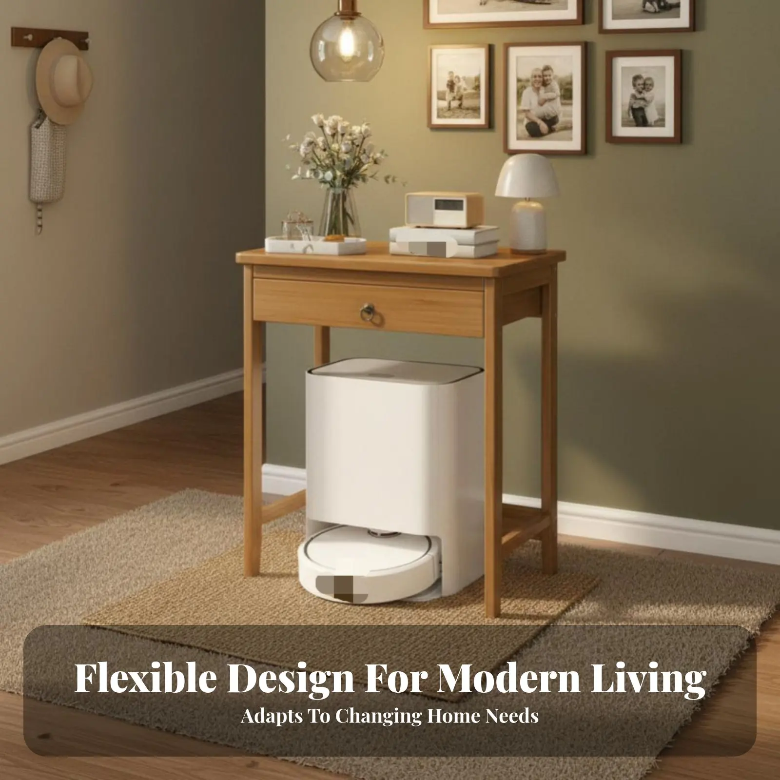 Narrow Console Table Space-Saving Slim Entryway Stand Minimalist Design Sturdy Construction for Bedroom