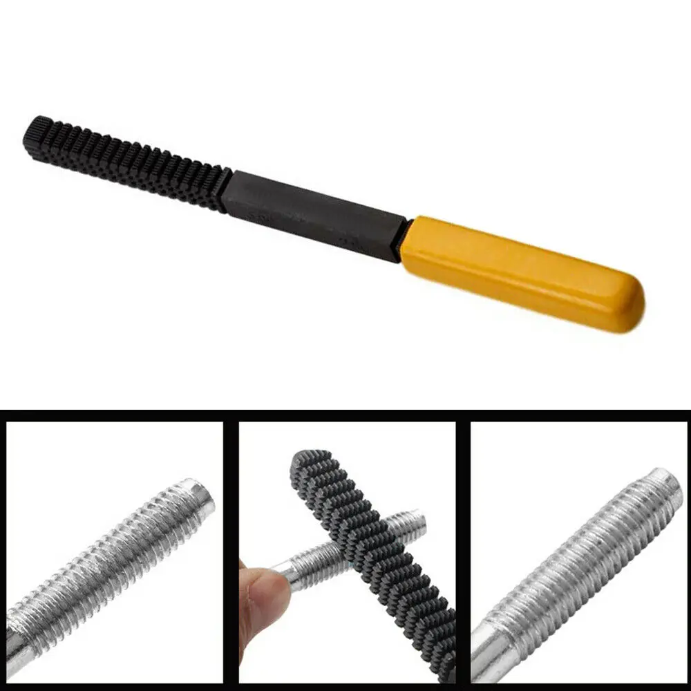 Thread Repair File Metric Thread Repair File Cleans Damaged Threads 0.75-3 mm Pitch Metal Hardware Mini DIY Hand Tools