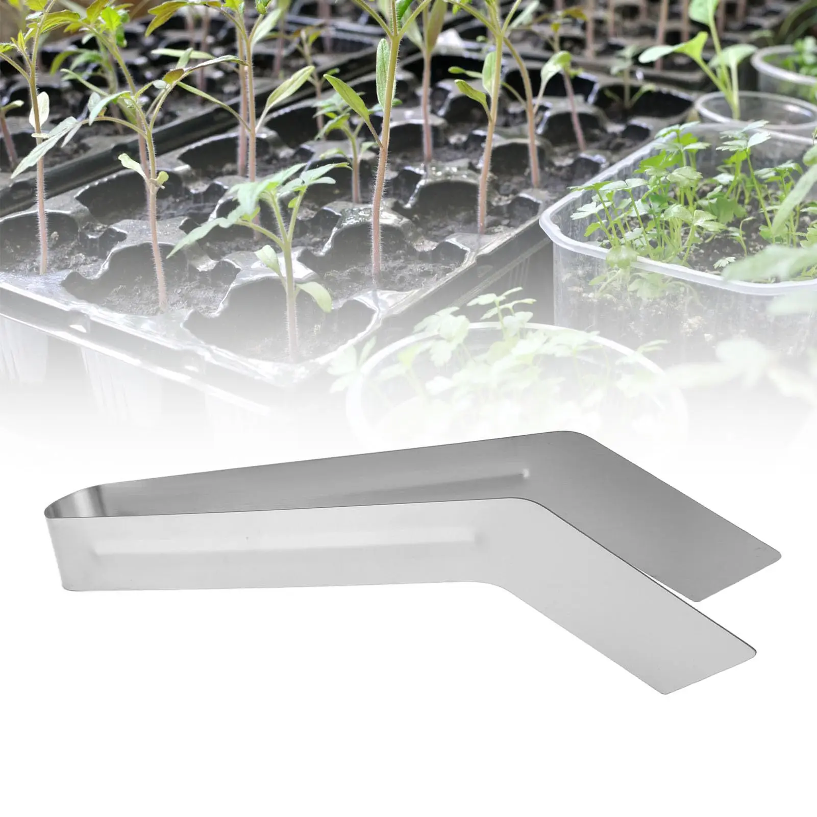 Stainless Steel Seedling Transplant Tongs Gardening Tool for Plant Removal And Transplanting