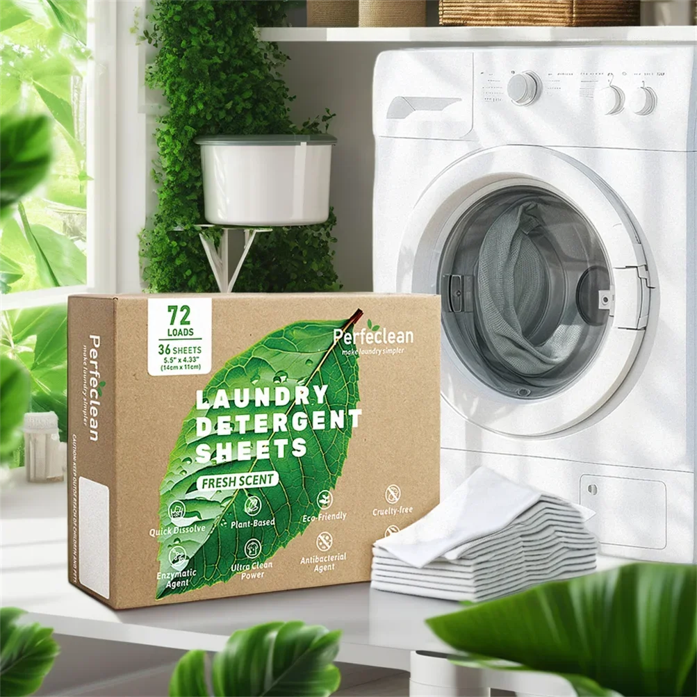 

Laundry Detergent Sheets Soft Alternative to Laundry Washing Powder Tablets Perfeclean Laundry Detergent Sheets