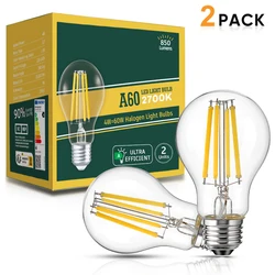 Ampoules A60 Led Bulb E27 220V 4W 850LM Energy Class A+ Replaceable Warm White Indoor Night Light Edison Vintage  Filament Lamp