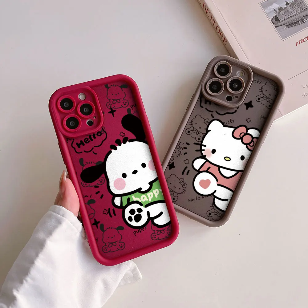 Hello Kittys Pochacco Phone Case For Samsung A04 A05S A10S A11 A12 A20S A21S A13 A14 A54 A33 A34 A35 A51 A52 A55 A53 A73 Cover