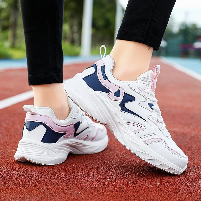

2025 Sport Shoes Woman PU Leather Waterproof Casual Shoes Sneakers Outdoor Sports Shoe Women Students Shoes Zapatillas De Mujer