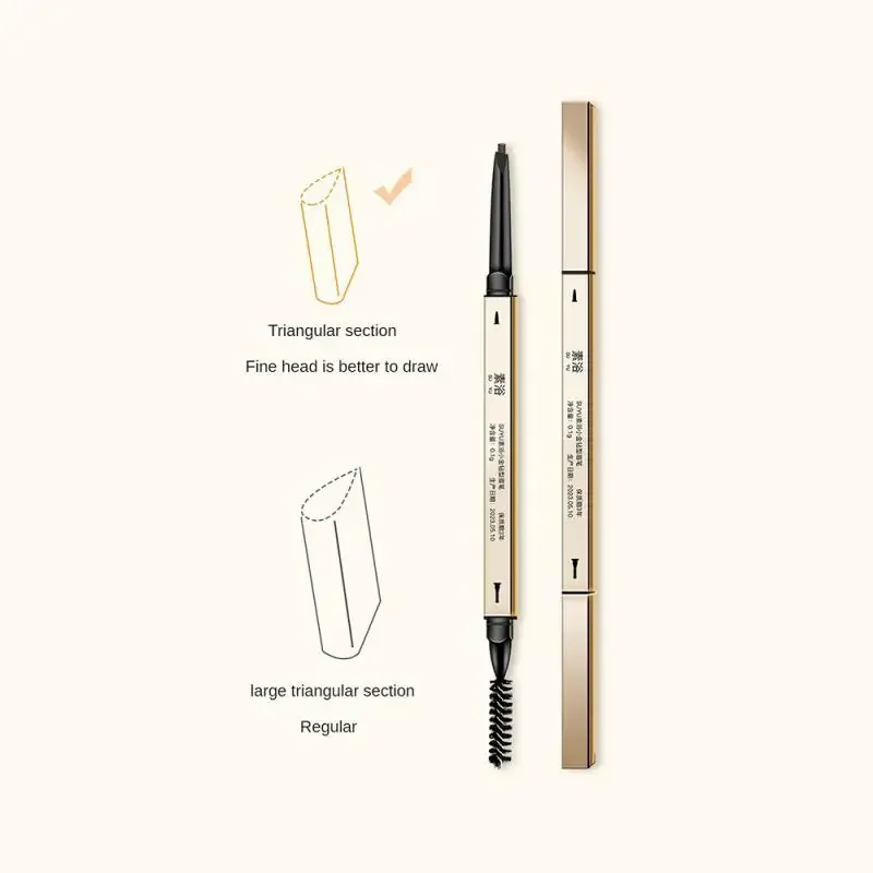 Waterproof And Sweat-proof Eyebrow Pencil No Makeup Precise Two-in-one Eyebrow Pencil Facial Makeup Lasting Smooth