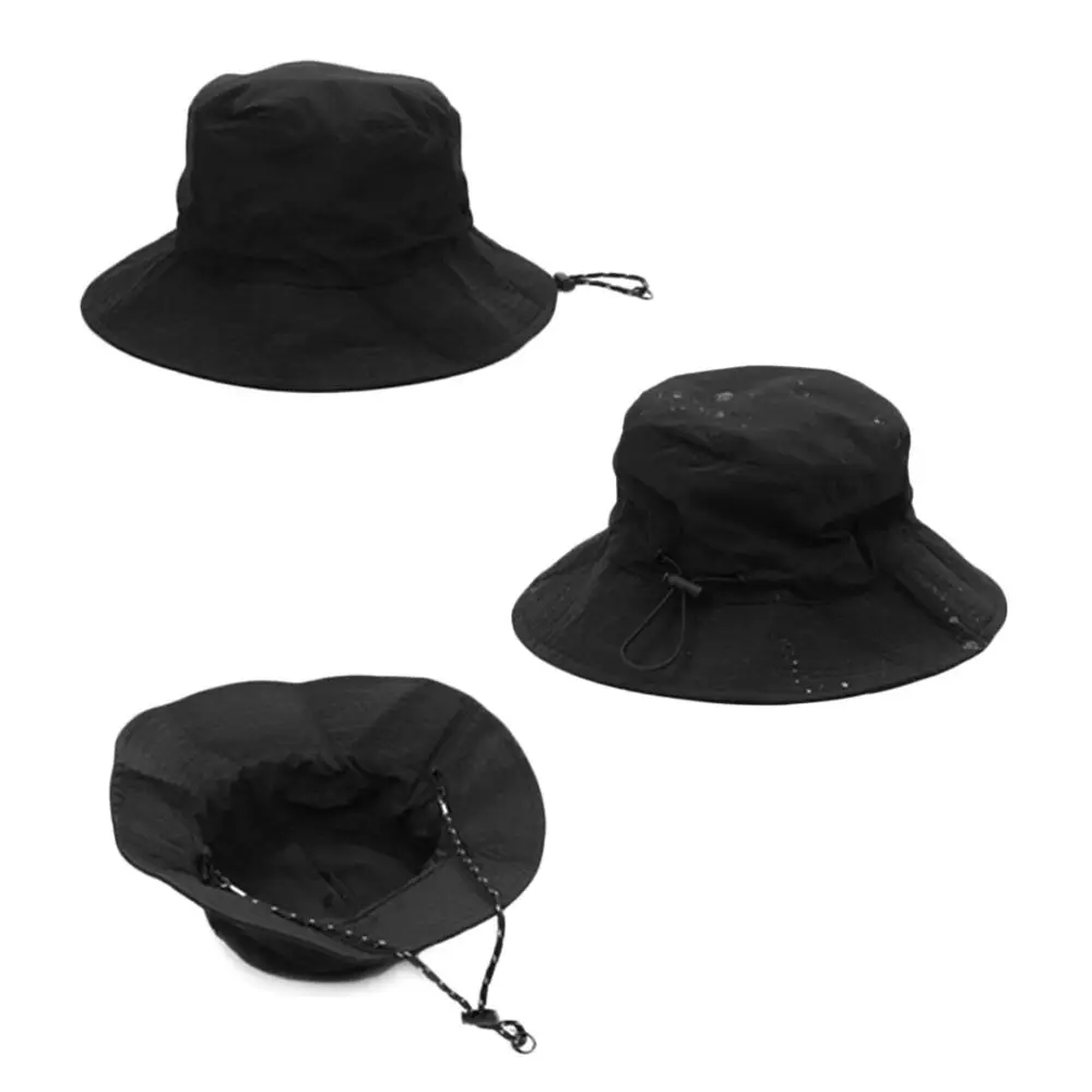 Summer Waterproof Bucket Hat Storage Bag Portable Fishing Cap Sun Protection Quick-drying Sun Hat Camping Hiking