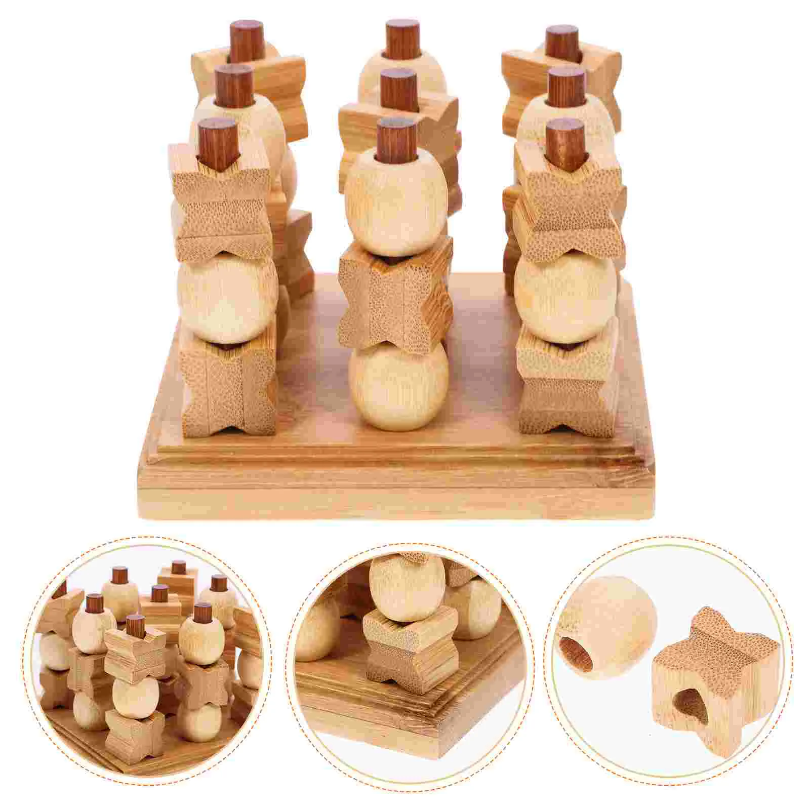 

Brain Toe Parent-child Toy Magnetic Chess Game Wooden Cube Baby Sensory Toys