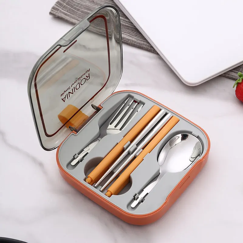 

304 Portable Cutlery Set, Includes Fork, Spoon and Chopsticks Stainless Steel Cutlery, for Camping and Picnics