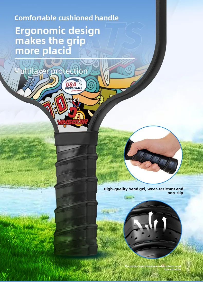 مجموعة مجاديف كرة البيسبول المصنوعة من الألياف الزجاجية، مجداف كرة البيسبول خفيف الوزن على شكل قرص العسل معتمد من USAPA للبالغين والأطفال، مضرب الشاطئ #4