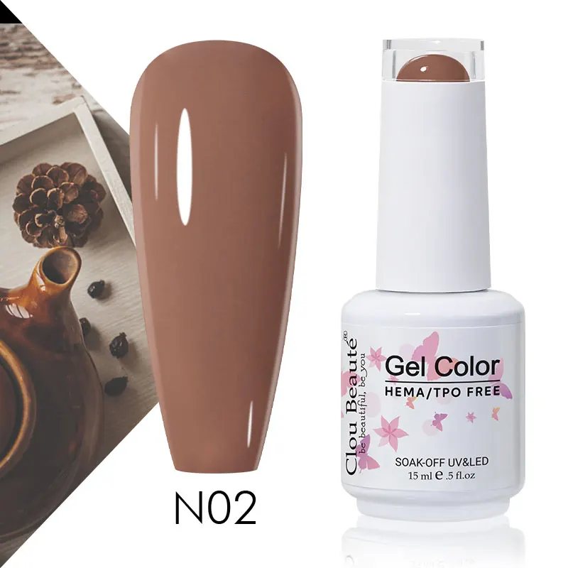Clou Beaute 56 Kleuren Gel Nagellak Pastal Roze Groen Lavendel UV Nagelgel Losweken UV Vernis Macaron Gel Verf 15 ml Nail Art