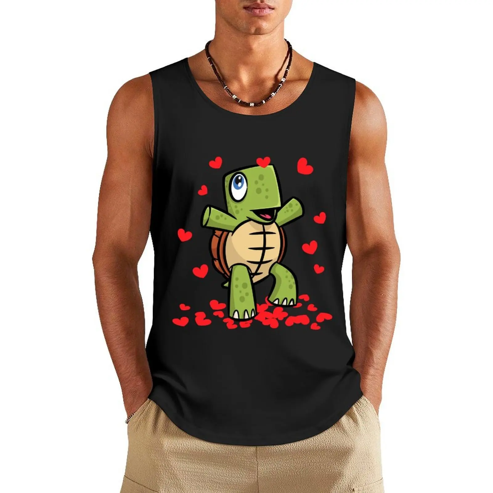 

Cute Turtle Lover Heart Funny Gift Women Men Tank Top summer 2025 sports vest bodybuilding man clothes for men