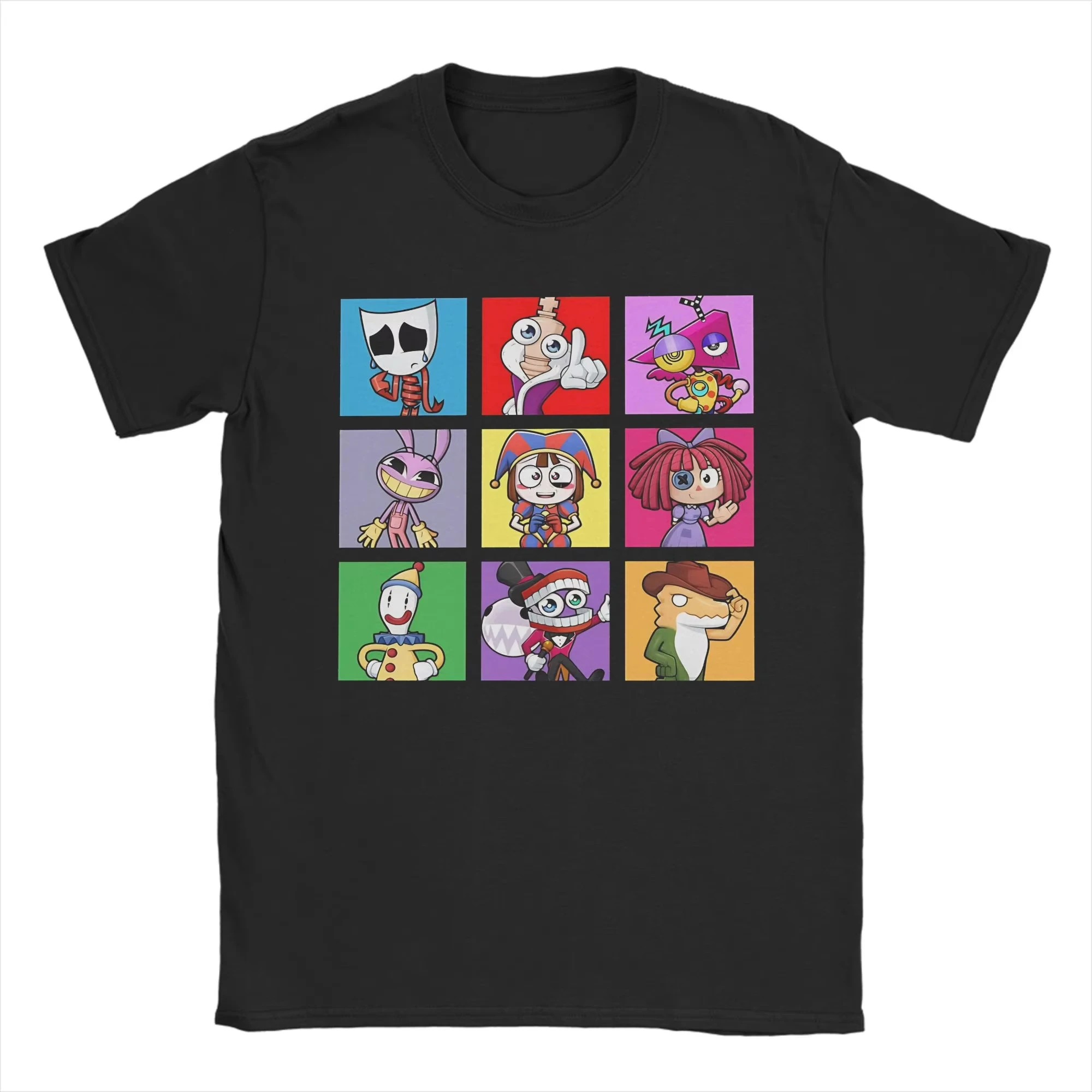 2026 Amazing digital circus T-shirt couple beach retro T-shirt V-neck hip-hop print top
