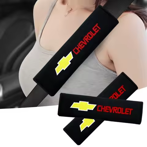 2pcs Car Shoulder Strap Pad Cover Car Belt Protector Seatbelt Cover For Chevrolet spark sonic camaro Volt Bolt Trax Malibu cruze