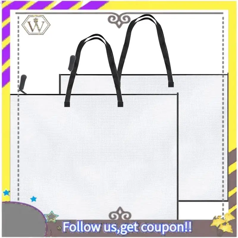 

New 2 Pack 19X25 Inches Art Portfolio Case, Portfolio Folder For Artwork, Posters Storage Bag With Zipper And Handle Folder Dura