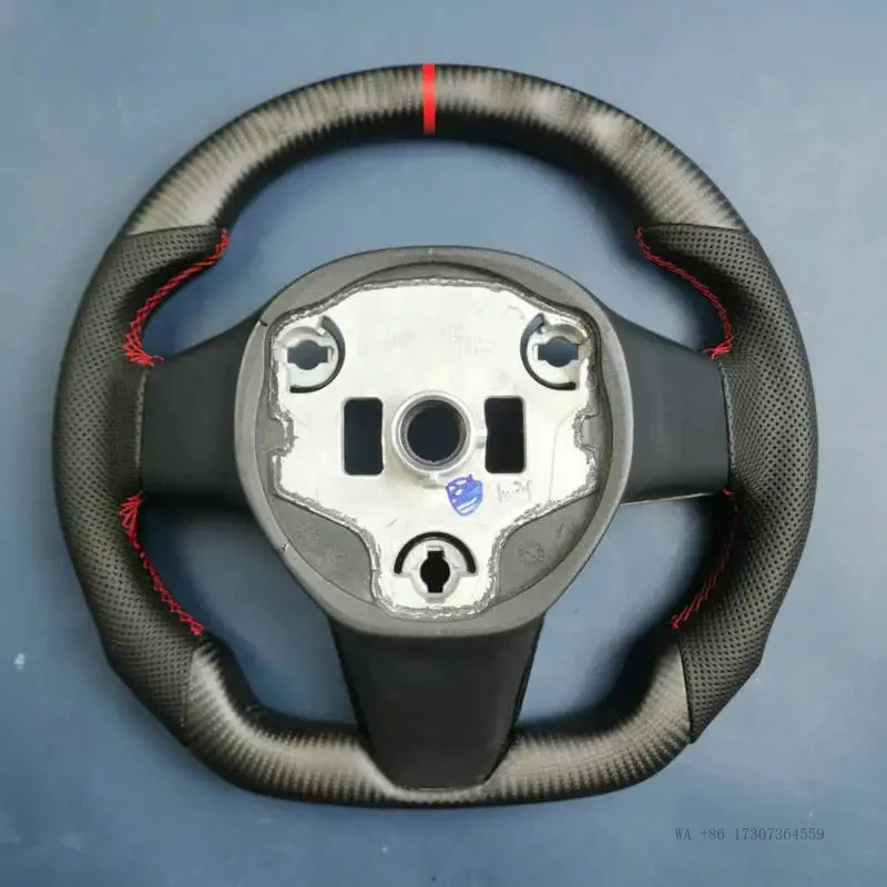 New Customize 100% Real Carbon Fiber Leather Steering Wheel For Tesla Model 3 Model Y