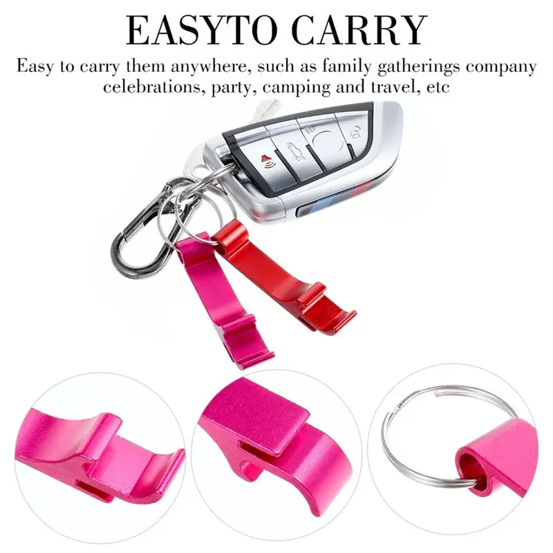 ABUN 100pcs Keychain Bottle Opener, Aluminum Alloy Custom Bottle Opener, Personalized Keychain for Bar, Wedding Favors Gifts