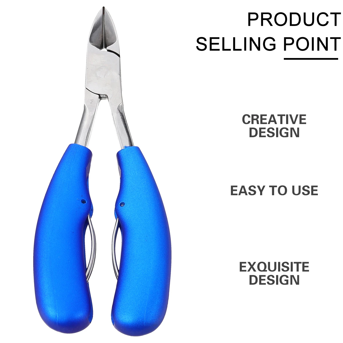 

Stainless Steel Nipper Durable Ergonomic Non Slip H Cuticle Manicure Pedicure Tool Home Salon Metal Red Color