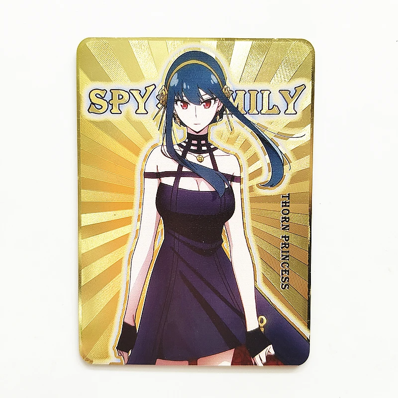 Yor Forger Anime Game Cards, Goddess Story, Hot Stamping Laser Metal Card, brinquedos de coleção para meninos, presente de Natal e aniversário DIY, ACG