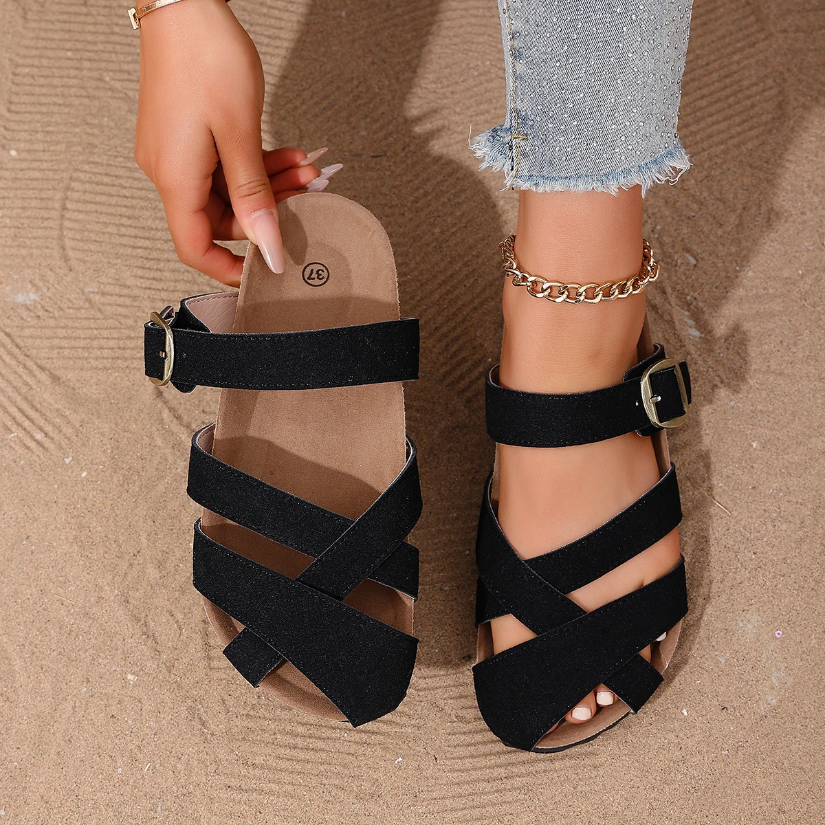 2026 Women Slippers Summer Fashion Slippers with Arch Support Outdoor Shoes Classic Adjustable Buckle Clogs Sandals Slides Women
