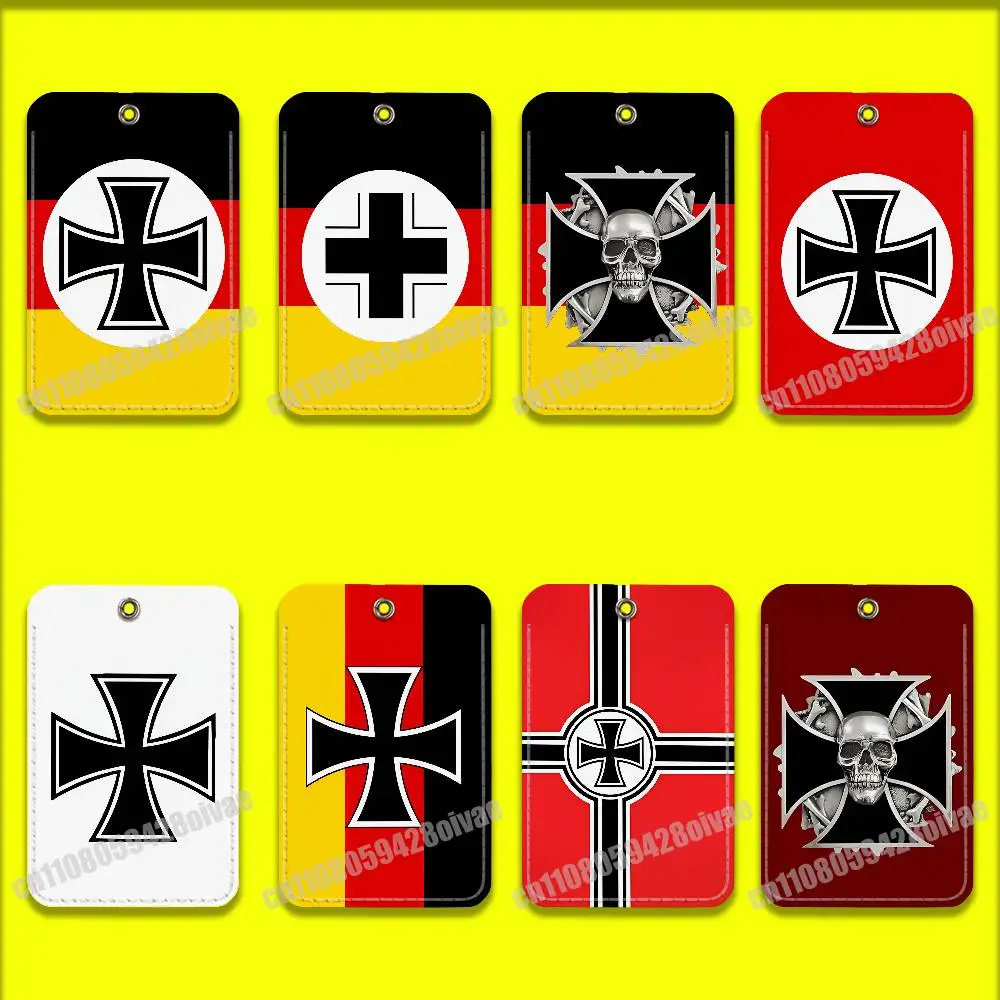 

Iron Steel Ambition German Germany Cross Flag Card Holder Cover For ID Clips Credit Bank Bag Bus Meal Sleeves Pocket Keychain