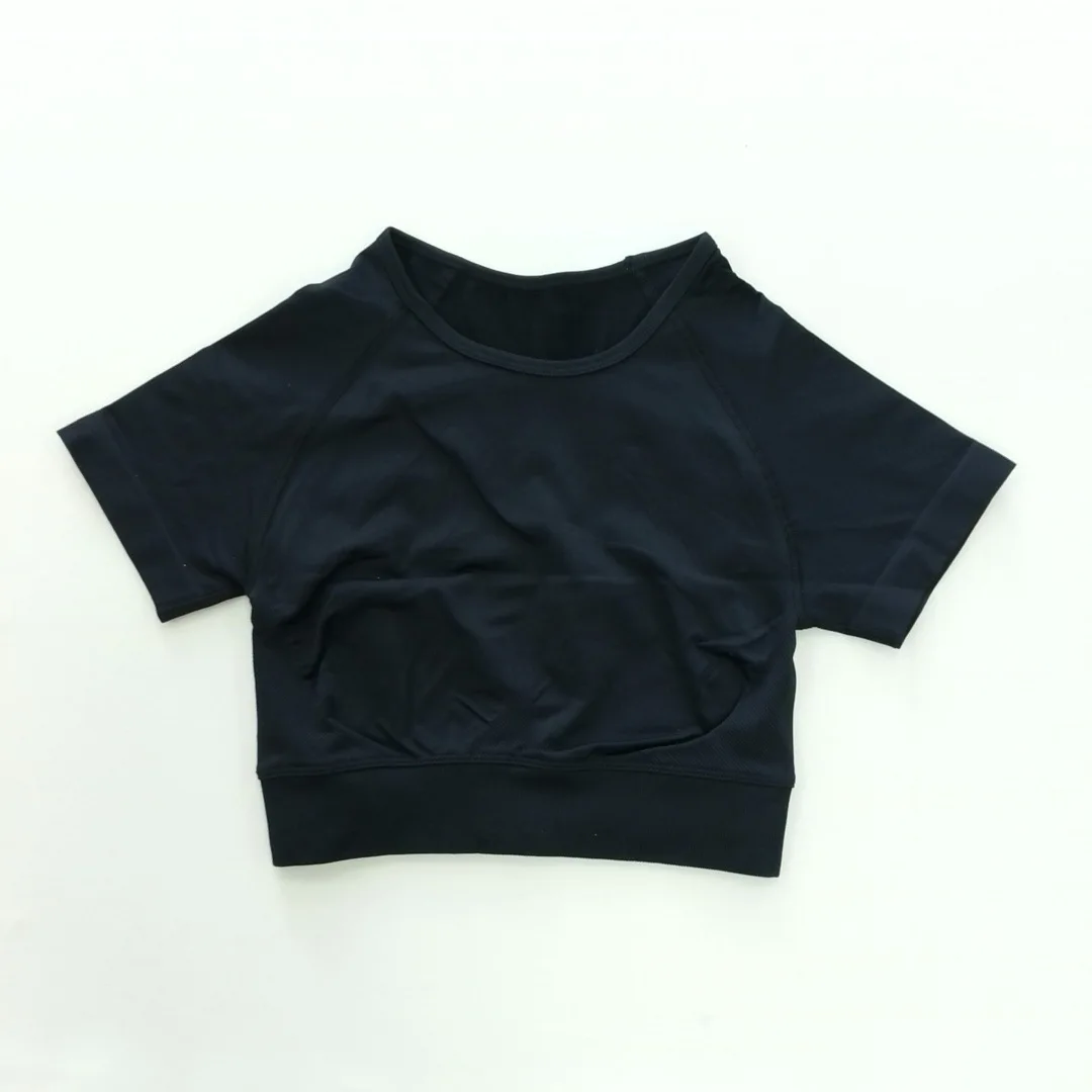 قصيرة الأكمام المحاصيل الأعلى للنساء Wotkout اليوغا أعلى قمصان خفيفة الوزن سلس رياضة المحاصيل الأعلى مضلع Underbrand قميص رياضي #5