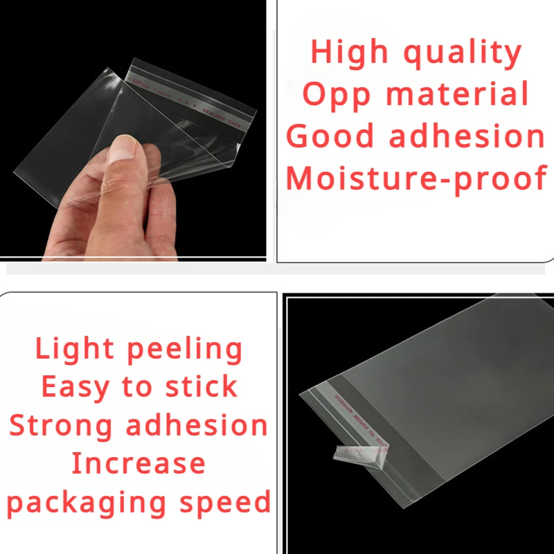 OPP Self-adhesive Bags Transparent Toys Jewelry Food Packaging Bags Plastic Self-sealing Bags Self-adhesive