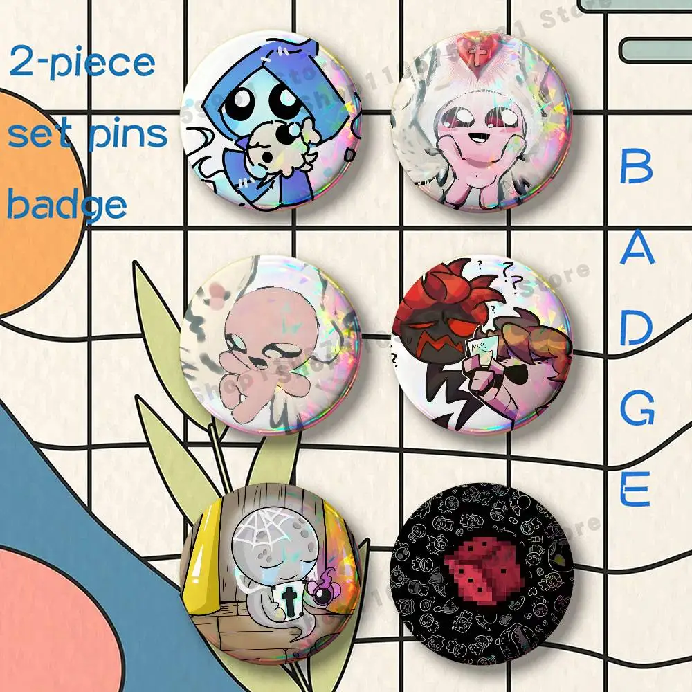HOT Game The B-Binding Of Isaac 2-piece set Free Mix Backpack Clothes Jewelry Accessories Round Badge Collection Gifts