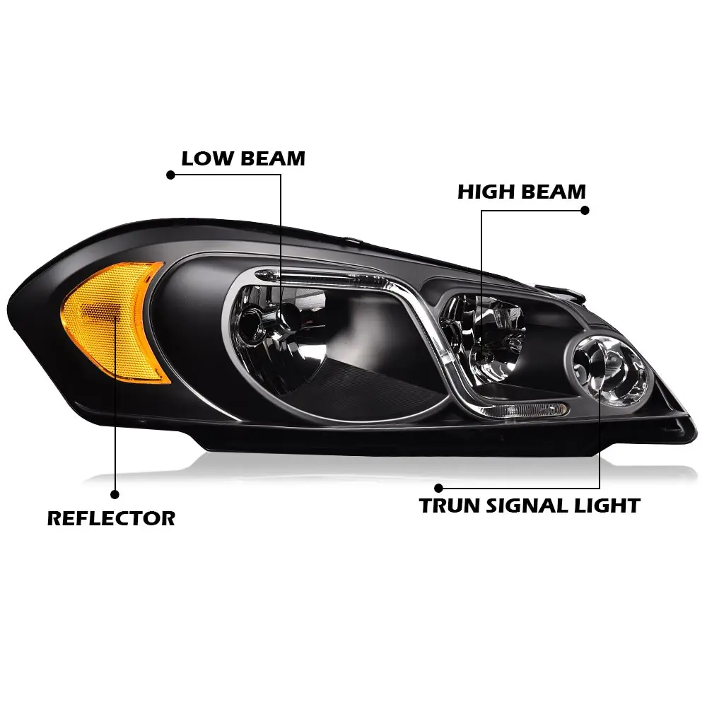 مصابيح أمامية Led Drl متوافقة مع تشيفي مونتي كارلو 2006-2007/شيفي إمبالا 2006-2013/شيفي إمبالا المحدودة 2014-2016 #3