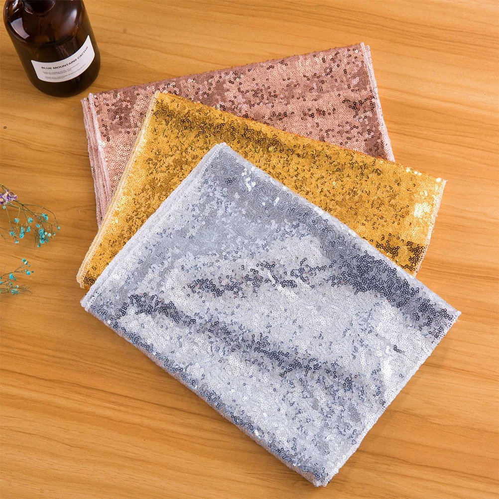 

Paillette Table Runners Rose Party Cloth Practical Safe Use Home Decoration Fashion Party Table Cloth