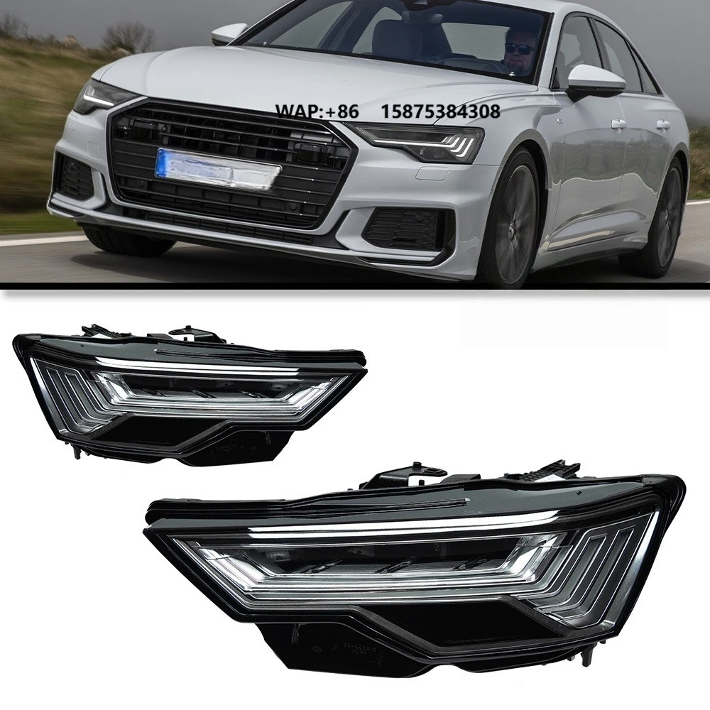 

LED Headlights for A6 headlight assembly modification C8 low rise high configuration with 5-bar LED matrix flow light