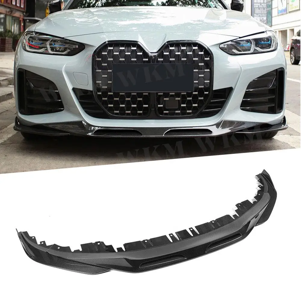 

Dry Carbon Fiber Front Bumper Lip Chin Spoiler for BMW 4 Series G26 M Sport Sedan 2020+ Front Bumper Lip Car Accessories FRP