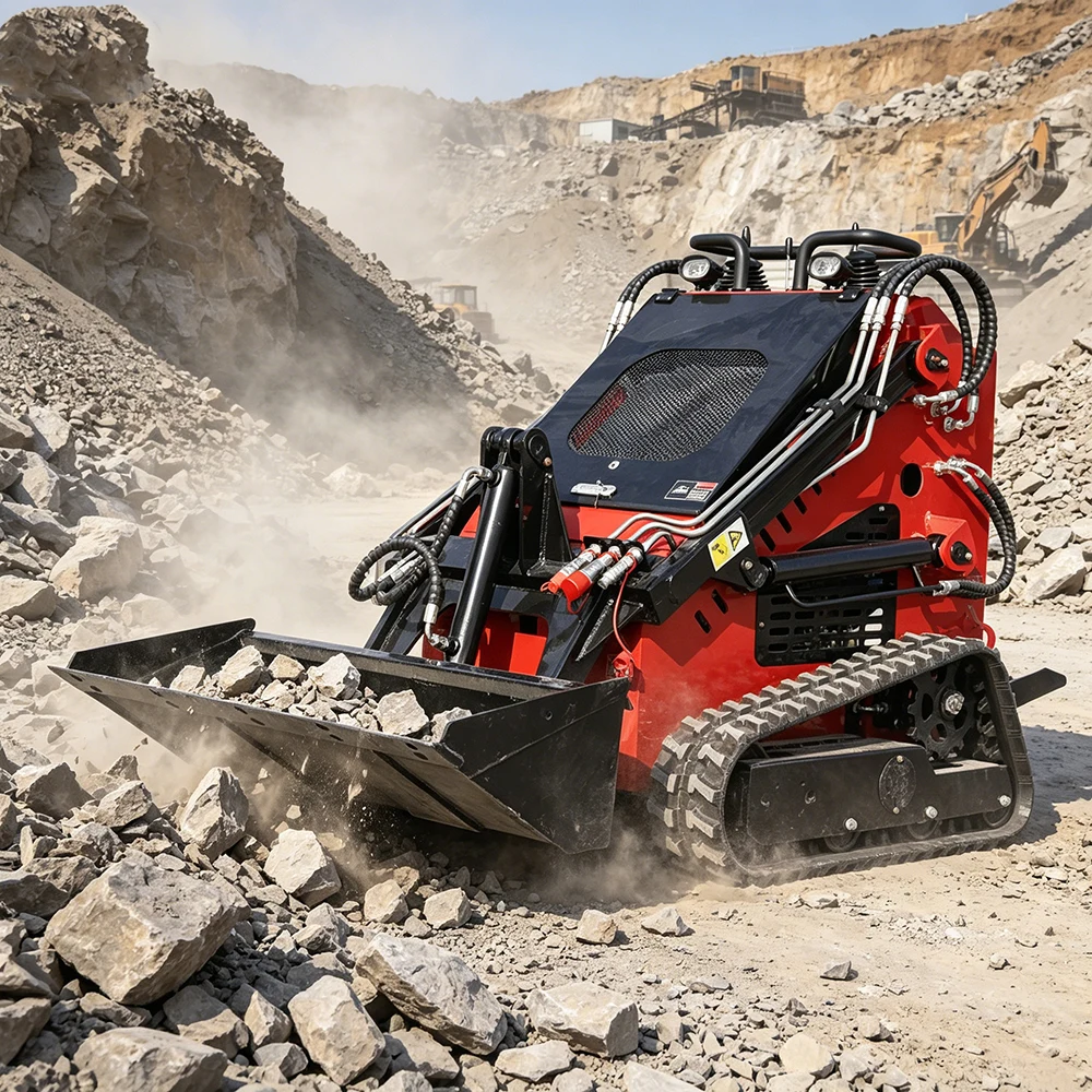 FREE SHIPPING Skid Steer Loader Construction Machinery EPA Engine Loaders Mini Skid Steer Diesel Loader