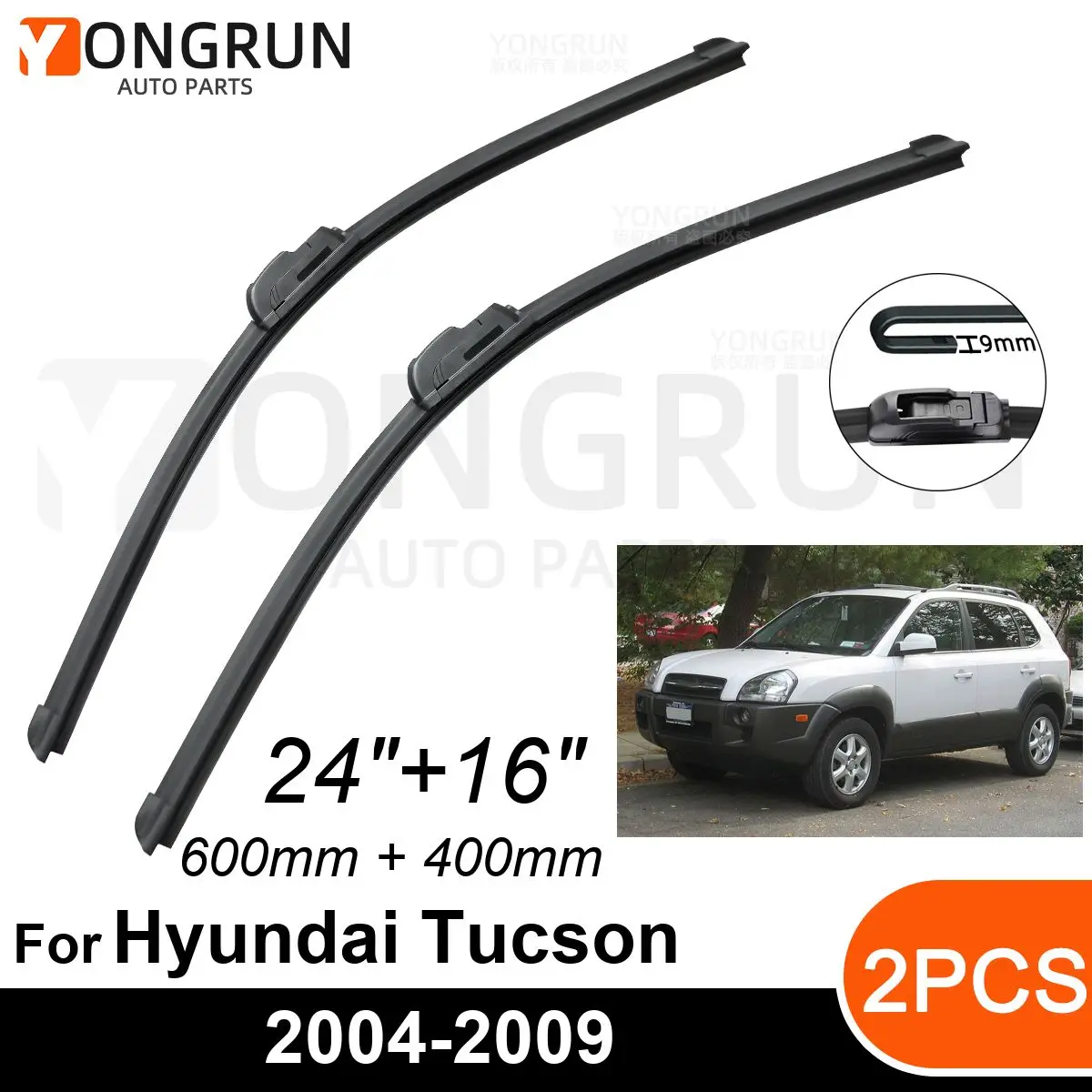 

Стеклоочистители для автомобиля, резиновые щетки для переднего ветрового стекла Hyundai поездок 2000-2007, 26 + 22 дюйма, аксессуары для лобового стекла автомобиля