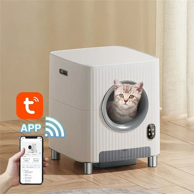 Multi-cat Identification Health Monitoring Low Noise Intelligent Poop Scooping Automatic Cat Toliet BoxHot SalesHot Sales