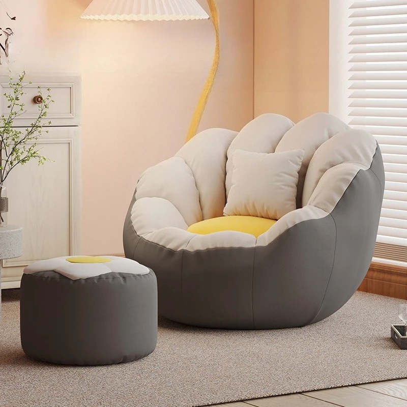 1-person Bean Bag Sofas Living Room Relaxing Puffs Sofa Simple Comfortable Lazy Sofa Set Bedroom Soft Couch Sleep Beanbag Chair