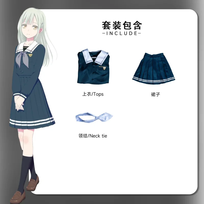 حلم أنيمي بانج! إنه MyGO!!!!! أزياء موتسومي واكابا التأثيرية Ave Mujica شعر مستعار أسود وأحمر عباءة لوليتا بدلة حفلات جميلة للسيدات