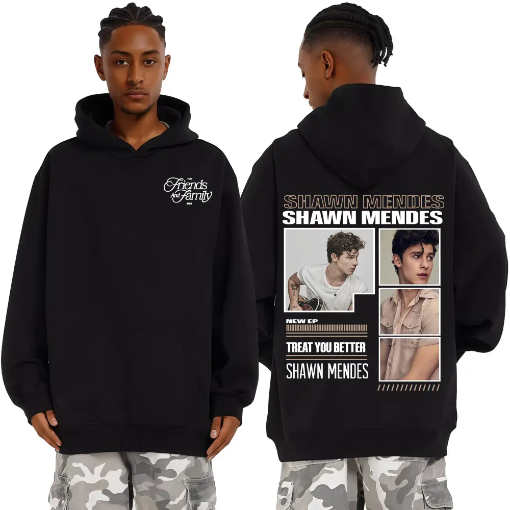 

Винтажная толстовка с двусторонней графикой Shawn Mendes Album 2025 Tour, мужские модные толстовки в стиле хип-хоп, большие толстовки высокого качества