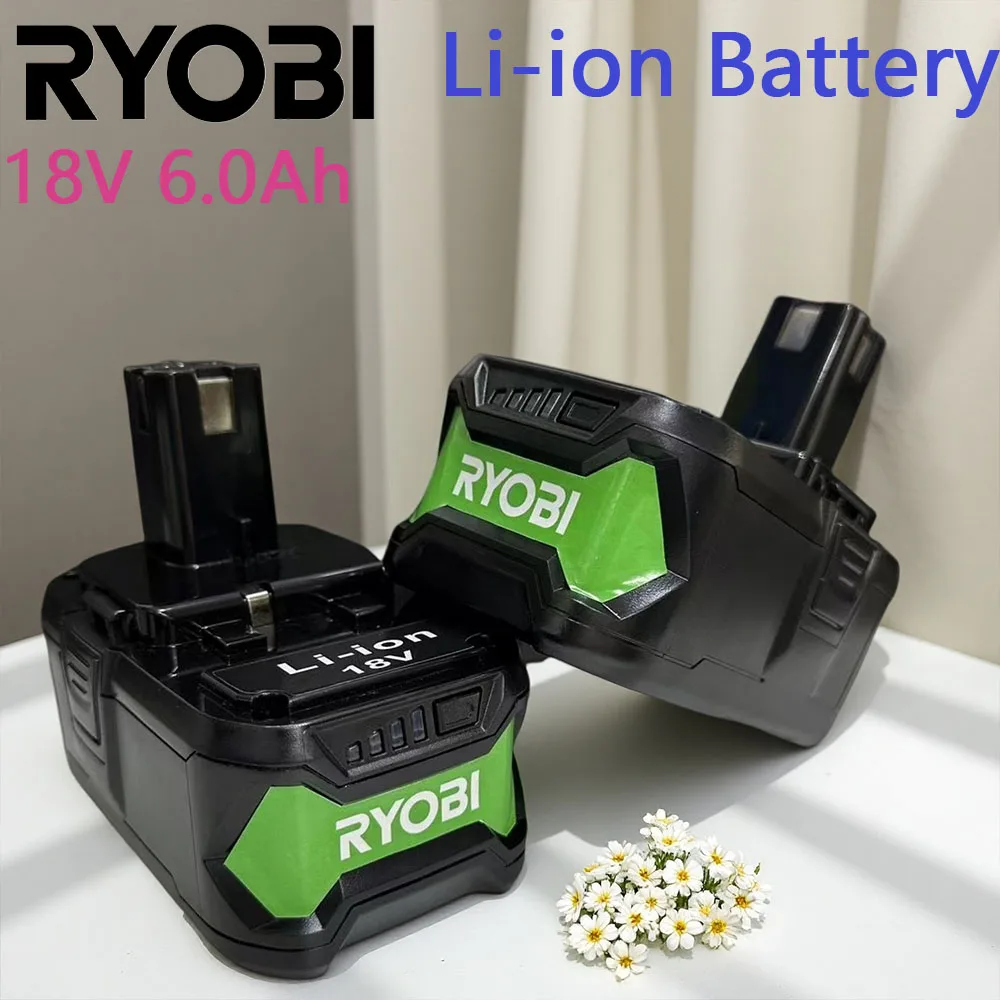 

Origina Roybi 18V 6.0Ah Rechargeable Battery,Replacement Roybi 18V P108 P104 P107 P102 P103 P105 P109 Power Tools Li Ion Battery