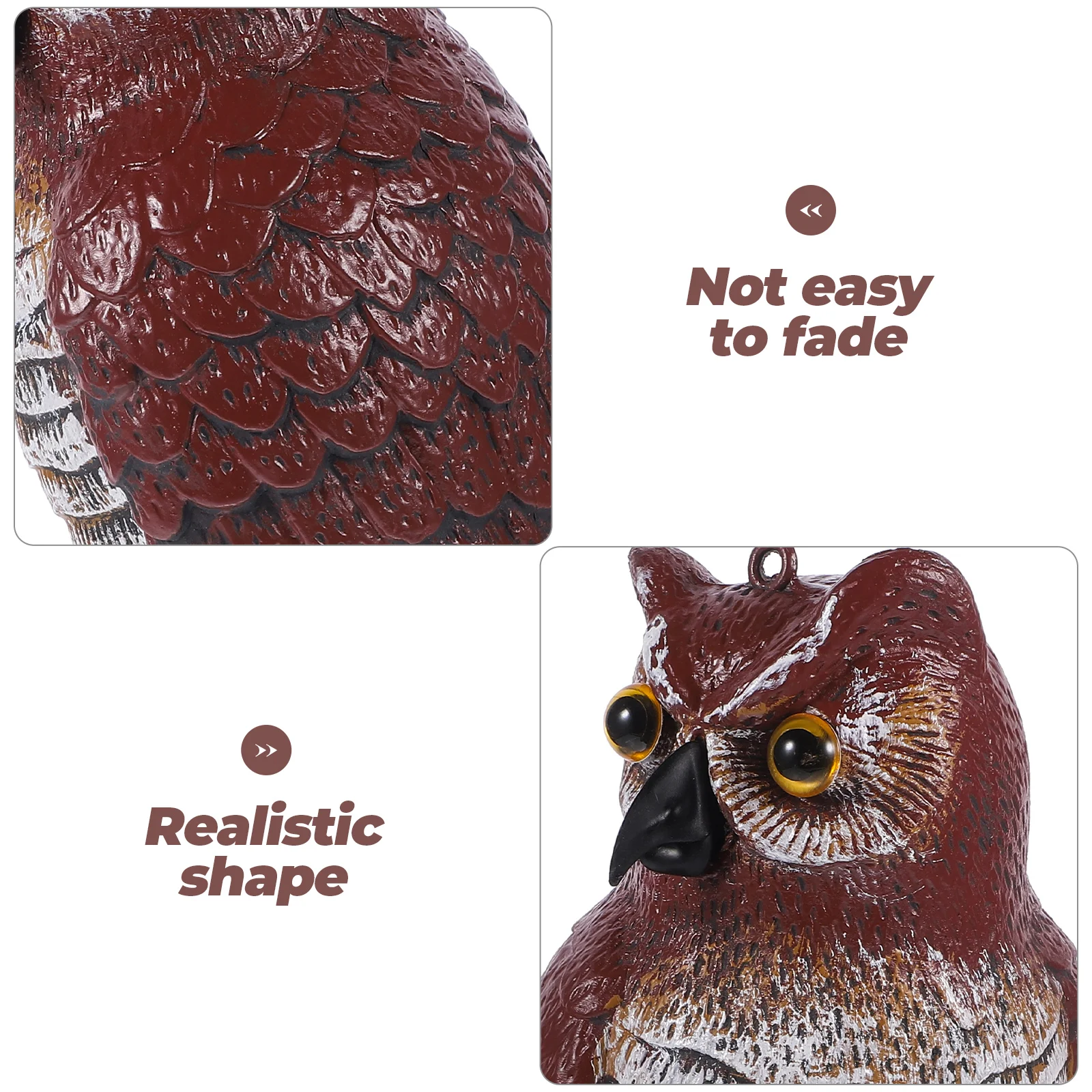 

3D Realistic Yard Bird Deterrent Sculpture Vivid Plastic Statue Lawn Ornament Shaped Sculpture Fake Modeling Decoration Outdoor