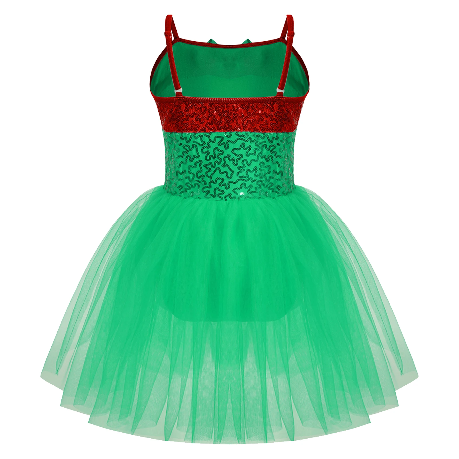 Ensemble de robe de père Noël à paillettes pour filles, robe justaucorps tutu patchwork avec chapeau, fête de festival de vacances, Noël, nouvel an, enfants, #6-16