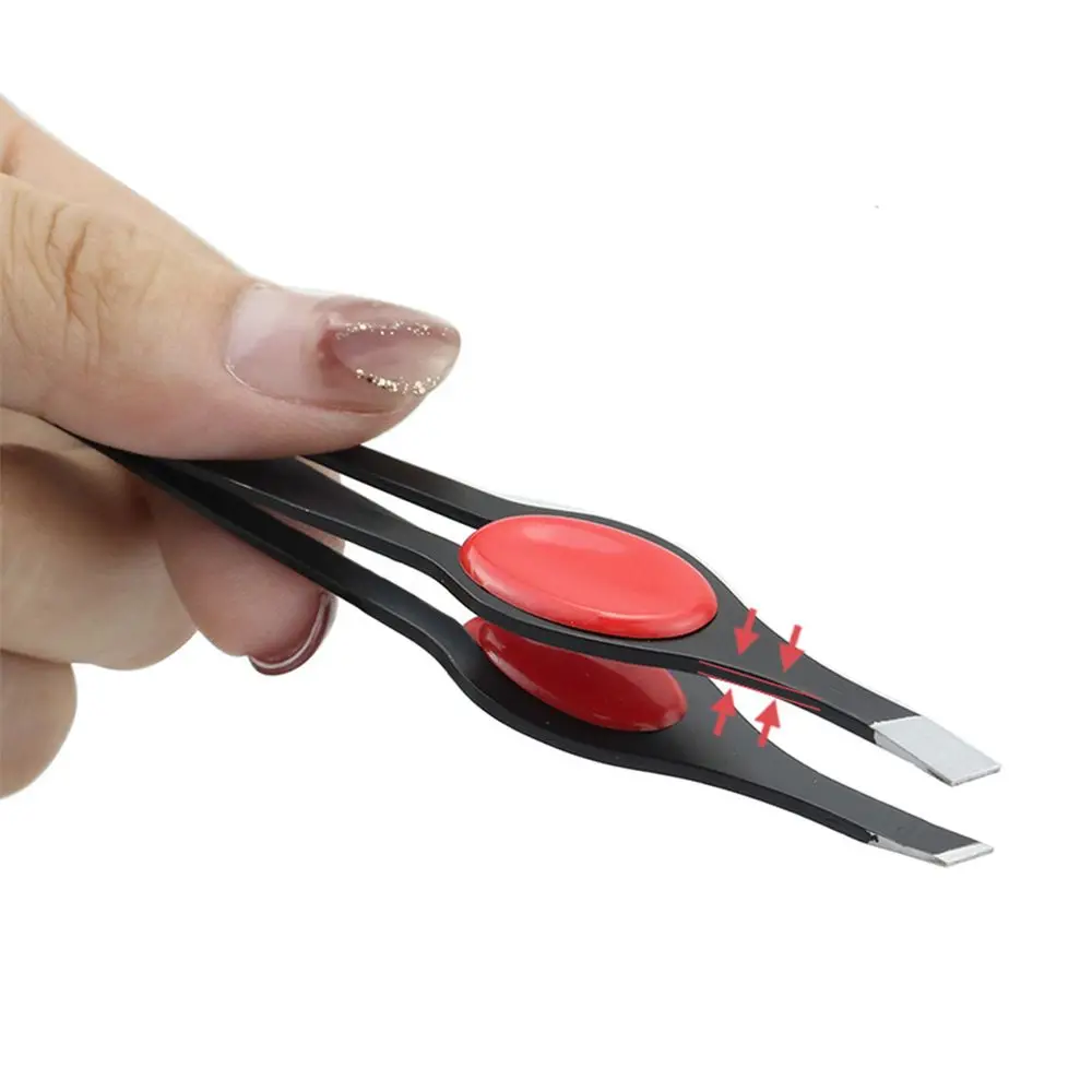 Professional Stainless Steel Eyebrow Tweezer Hair Beauty Fine Hairs Puller Slanted Eye Brow Clips Removal Makeup Tool