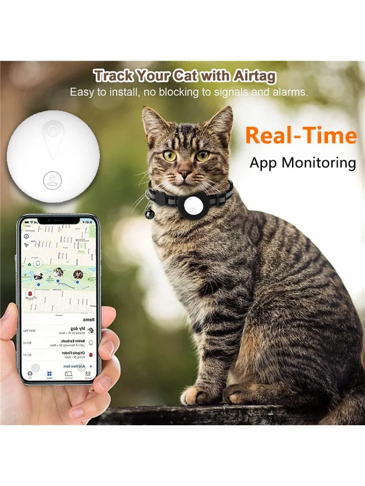 Zdalny lokalizator GPS dla zwierząt, śledzenie w czasie rzeczywistym, ostrzeżenie o ruchu, obroża zapobiegająca zgubieniu kota, globalny lokalizator dla telefonów Apple i Android. — zdjęcie produktu 7