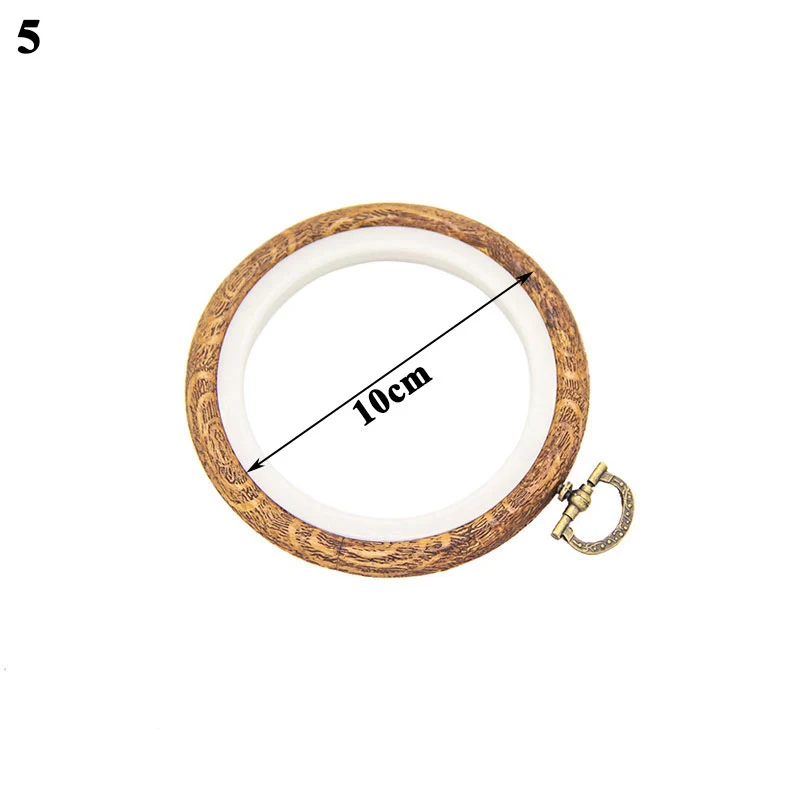 Round Embroidery Hoops Oval Hand Embroidery Rack Ring Wooden Cross Stitch Imitation Hoop Sewing Frame Tool Accessories 1PC